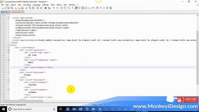How to make a website in AMP HTML by Monkey iDesign смотреть онлайн