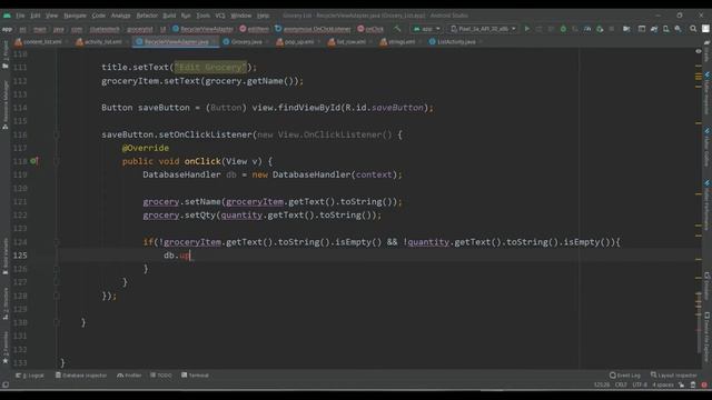 Android Studio | Grocery List application using SQLite Database - Part 7 #androidstudio смотреть онлайн