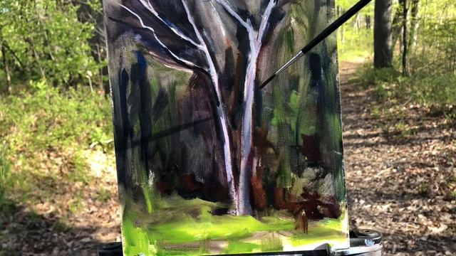 Plein Air Painting Michigan Spring Dogwood Plant Lore impressionistic full demo with Studio Tamera смотреть онлайн