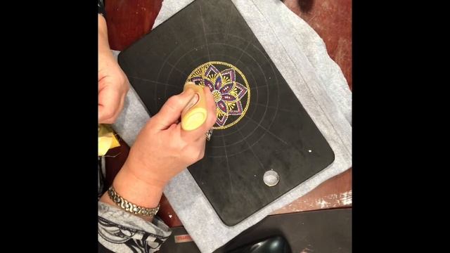 248. Роспись кухонной досточки. Мандала. Точечная роспись. смотреть онлайн