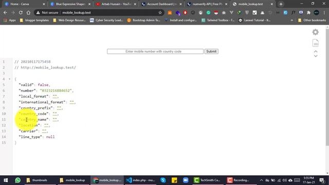 How to find Phone Number Location & Carrier in PHP with API смотреть онлайн