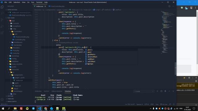 РЕДАКТИРОВАНИЕ ЗАПИСИ ► Laravel 7 Vue Crud #5 смотреть онлайн