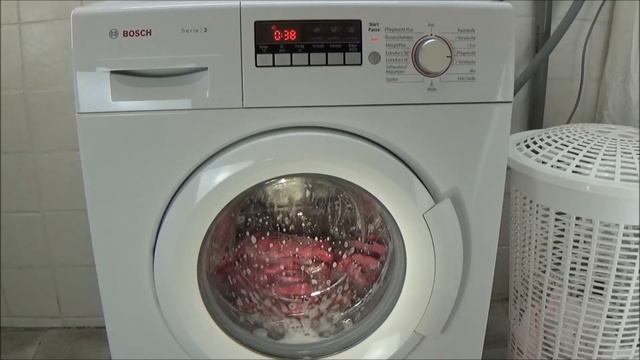 Easy care wash 20 degrees BOSCH WAB28220 washing machine program, test example movie #317 смотреть онлайн