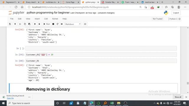 21 python tutorial | How to Add and Remove in python dictionary | Add vs Remove in dict | in hindi смотреть онлайн