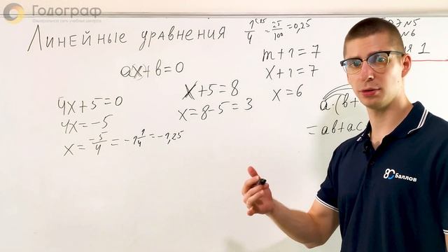 Разбор и решение 5 задания на ЕГЭ 2023 по математике. Линейные уравнения (теория) смотреть онлайн