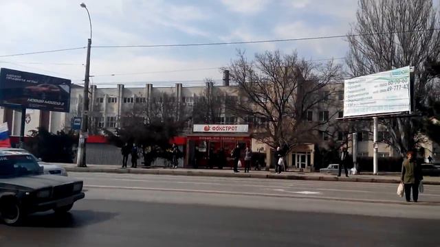 Флаги России в Симферополе 09.03.2014 смотреть онлайн