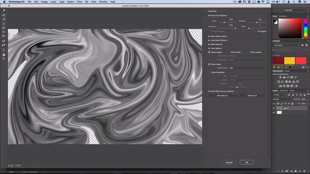 Photoshop CC tutorial: How to create an Abstract Liquify Effect Background Texture смотреть онлайн