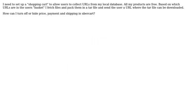 Drupal: How do i disable price, shipping and payment in ubercart? смотреть онлайн
