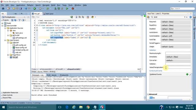 Oracle Jdeveloper12c ADF - 1) how to set and get Value смотреть онлайн