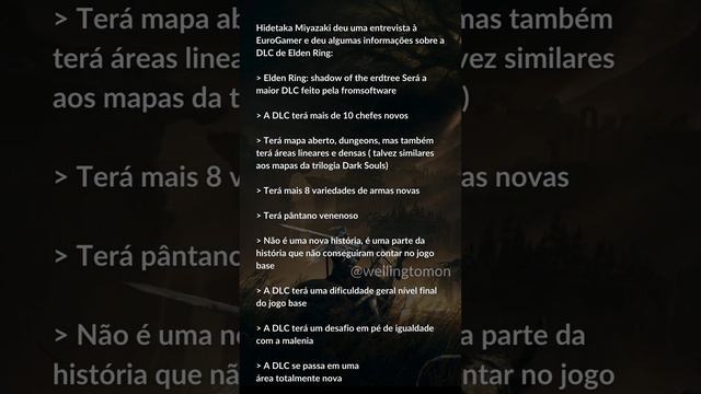 informações sobre a DLC de Elden Ring Hidetaka Miyazaki entrevista à EuroGamer #eldenring смотреть онлайн