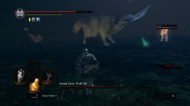 DARK SOULS™: REMASTERED- Great Grey Wolf Sif (BOSS) Battle Darkroot Garden Forrest смотреть онлайн