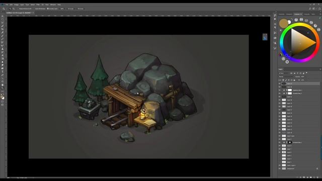 ISOMETRIC MINESHAFT in Photoshop! Digital Drawing Process ● Sephiroth Art смотреть онлайн