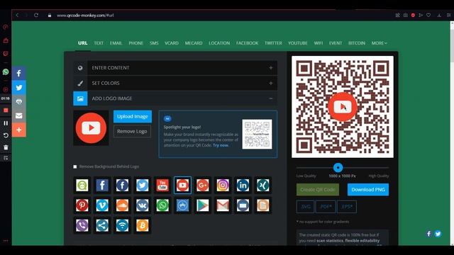 Создание Qr-кода на QrCode-Monkey! смотреть онлайн