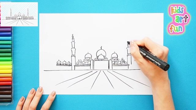How to draw Sheikh Zayed Grand Mosque, Abu Dhabi, UAE смотреть онлайн