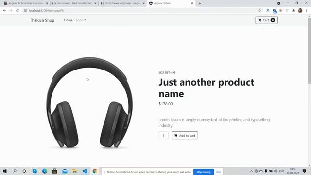 Angular 12 Bootstrap 5 Ecommerce Test Project - Part 2 смотреть онлайн