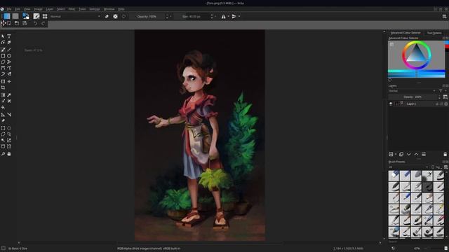 Krita 4.3.0 in modern, minimalistic, dark THEME. Customize krita to your needs. смотреть онлайн