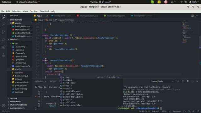 React Native Push Notifications with Firebase with Code With Shihab. смотреть онлайн