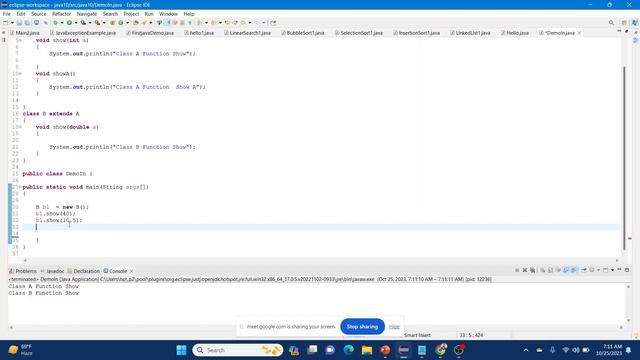 Method Overriding in Java Hindi смотреть онлайн