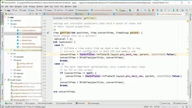 Android: ListView with custom Adapter and XML layout смотреть онлайн