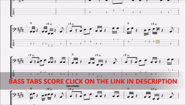 Ace Of Base - All That She Wants (BASS TABS - SCORE)