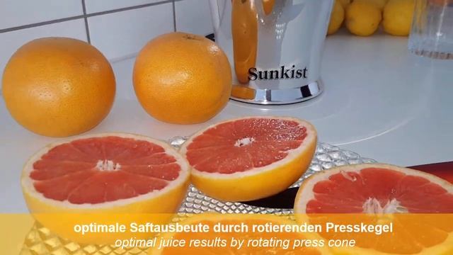 SUNKIST light - citrus squeezer. Zitrus- und Orangenpressen. Cоковыжималка для цитрусовых. смотреть онлайн