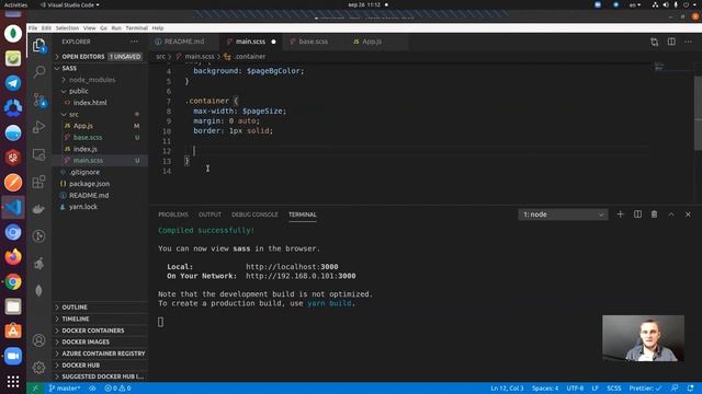 Использование sass в react на простых примерах смотреть онлайн