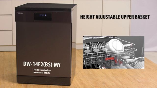 Toshiba Dishwasher - DW-08T1(S)-MY, DW-14F1(S)-MY, DW-14F2(BS)-MY