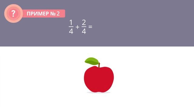 Сложение дробей с одинаковым знаменателем смотреть онлайн