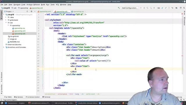 XSLT XML transformation to HTML with CSS grid styling смотреть онлайн