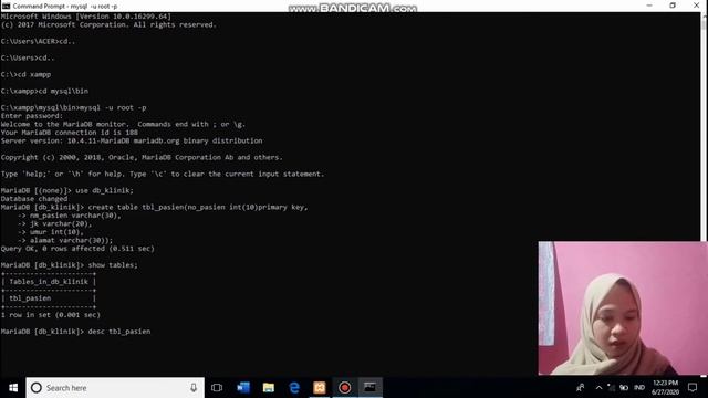 Membuat Database Menggunakan MySQL Server Melalui CMD dengan Perintah DDL, Desc, Alter Part 2 смотреть онлайн