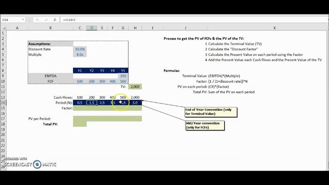 How to discount the terminal value (under the terminal multiple method) смотреть онлайн