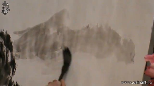 Уроки по пейзажной живописи у-син. Урок 9 _Шань Шуй горы в тумане смотреть онлайн