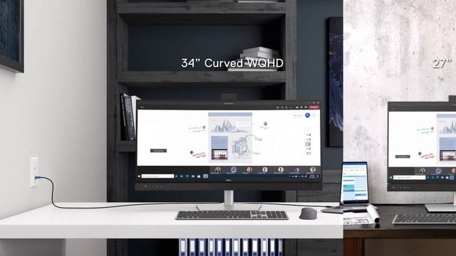 Dell collaboration series monitors C2422HE, C2722DE, and C3422WE смотреть онлайн