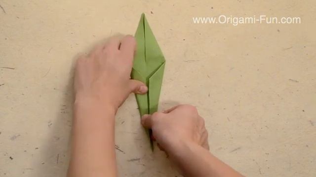 Origami Flower Stem Instructions: www.Origami-Fun.com смотреть онлайн