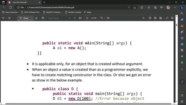 Constructor In JAVA смотреть онлайн