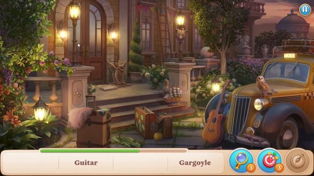 Manor Matters Hidden Object Level 2 Front porch: Umbrella Cat Birdcage Gargoyle Binoculars Guitar | смотреть онлайн