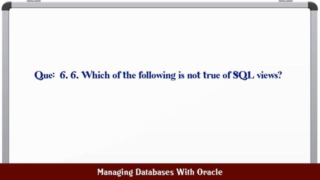 Managing Databases With Oracle MCQ Questions смотреть онлайн
