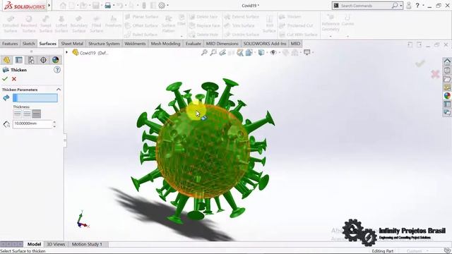 How to Converting Surfaces to Solids in the Solidworks - STL to Solid in Solidworks смотреть онлайн