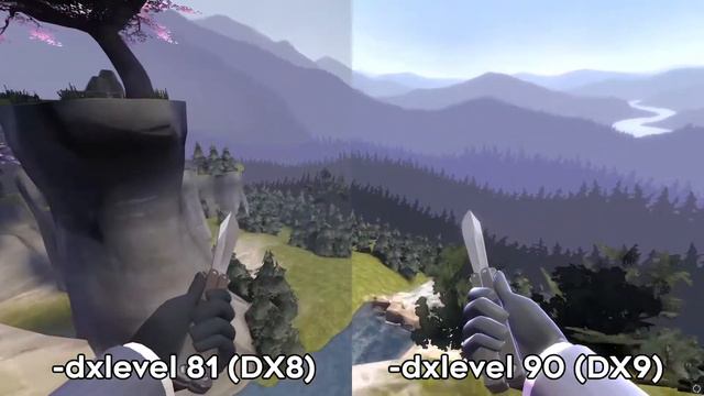 TF2 - DirectX 8 Vs DirectX 9 In Koth_suijin