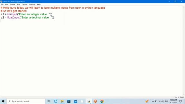 Taking multiple input from user using python смотреть онлайн