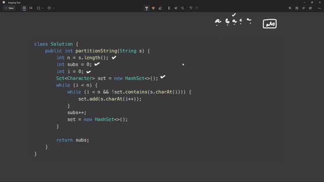 2405. Optimal Partition of String - JAVA (Detailed explanation) смотреть онлайн