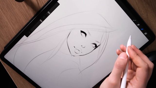 Pretty Girl Sketch on Procreate (ASMR) смотреть онлайн