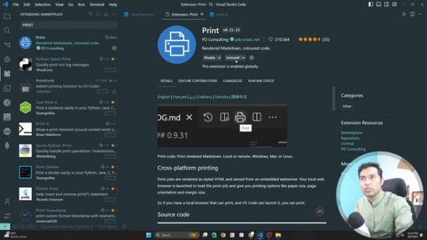 One Click to Export Code from VS Code to PDF Document File ? Print Extension