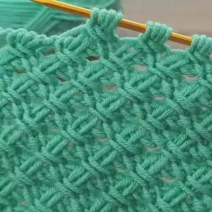 Вау, это супер! 🤯 Удивительный тунисский узор крючком. Простой, но выглядит как шедевр!