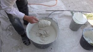 Как сделать БЕЛЫЙ раствор, легкий способ, без бетономешалки