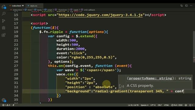 Water Ripple Effect Using Html,Css & Jquery смотреть онлайн