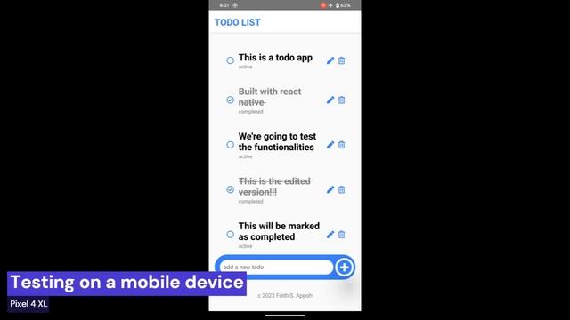 Simple Todo Mobile App (React Native) смотреть онлайн