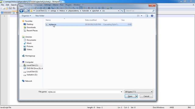 PHP AJAX Chat Application Part 3 of 9 PHP Tutorials смотреть онлайн