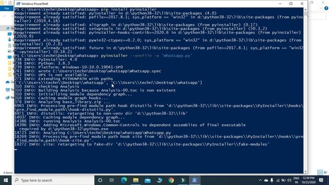 MAKING AN EXE FROM .py SCRIPT | WHATSAPP PROJECT | PYTHON | LATEST 2020 | 100% WORKING | смотреть онлайн