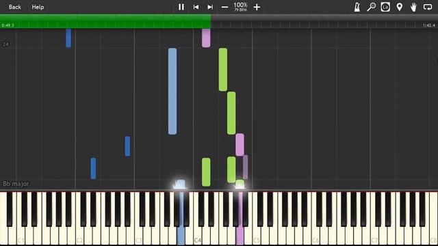 Surechigau Kokoro to Kokoro - Chuunibyou OST (Piano & Violin) [Piano Tutorial] (Synthesia) смотреть онлайн